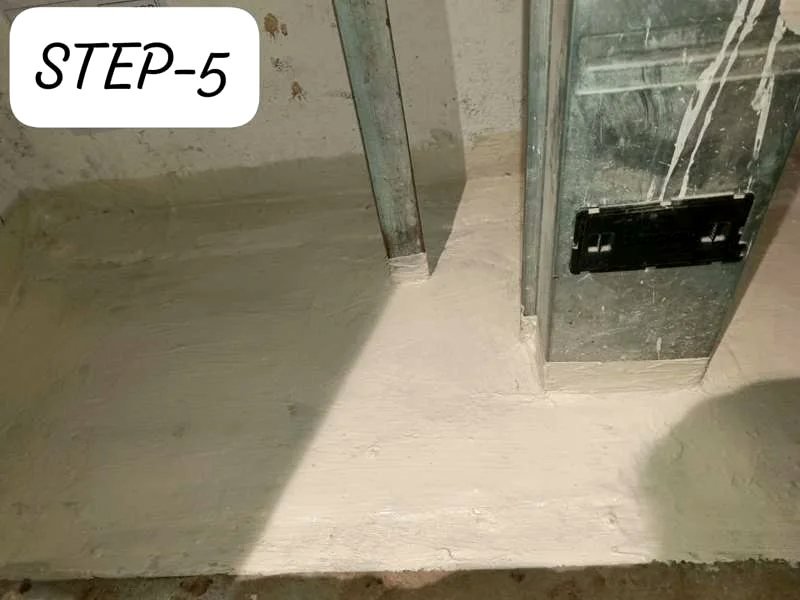 Finished fire mortar seal on a Hyderabad project